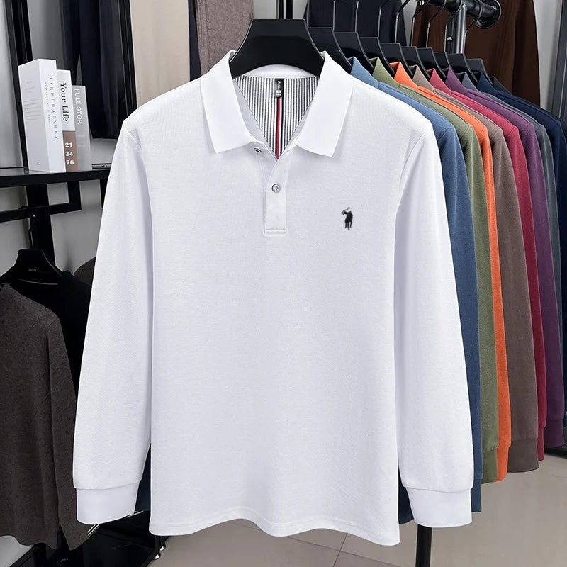 Small Embroidery Smart-Casual Polo Shirt