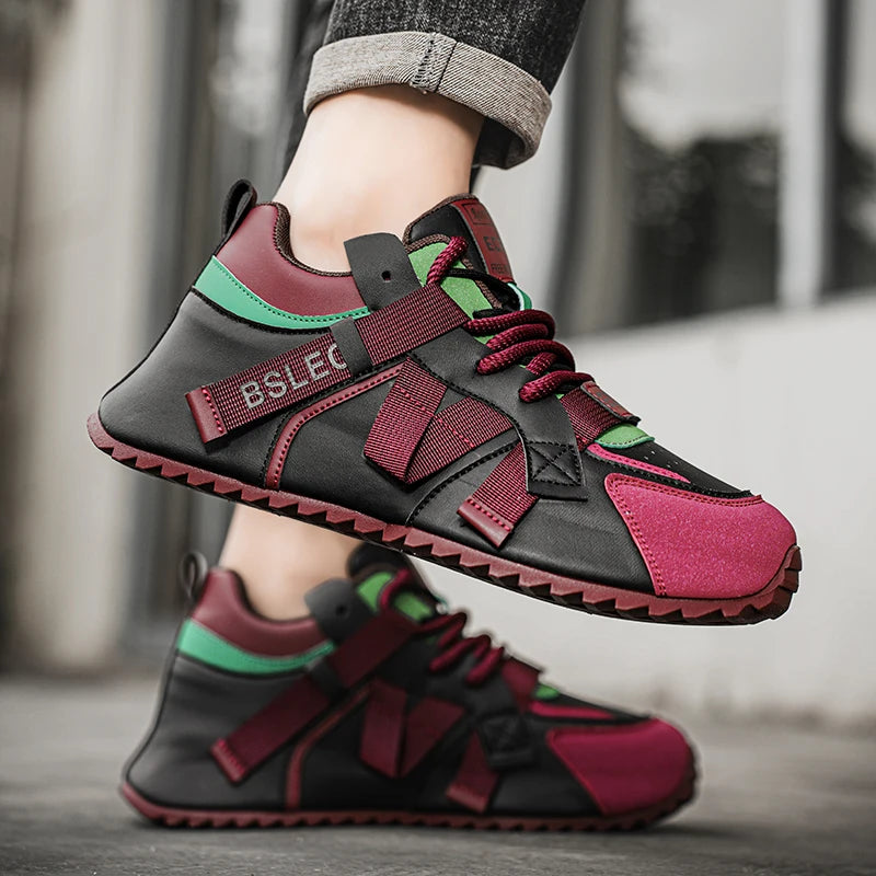 Street Style Mixed Colors Canvas Sneakers