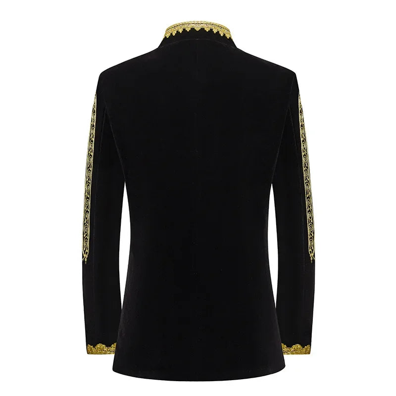 Luxury Embroidered Banquet Party Blazer