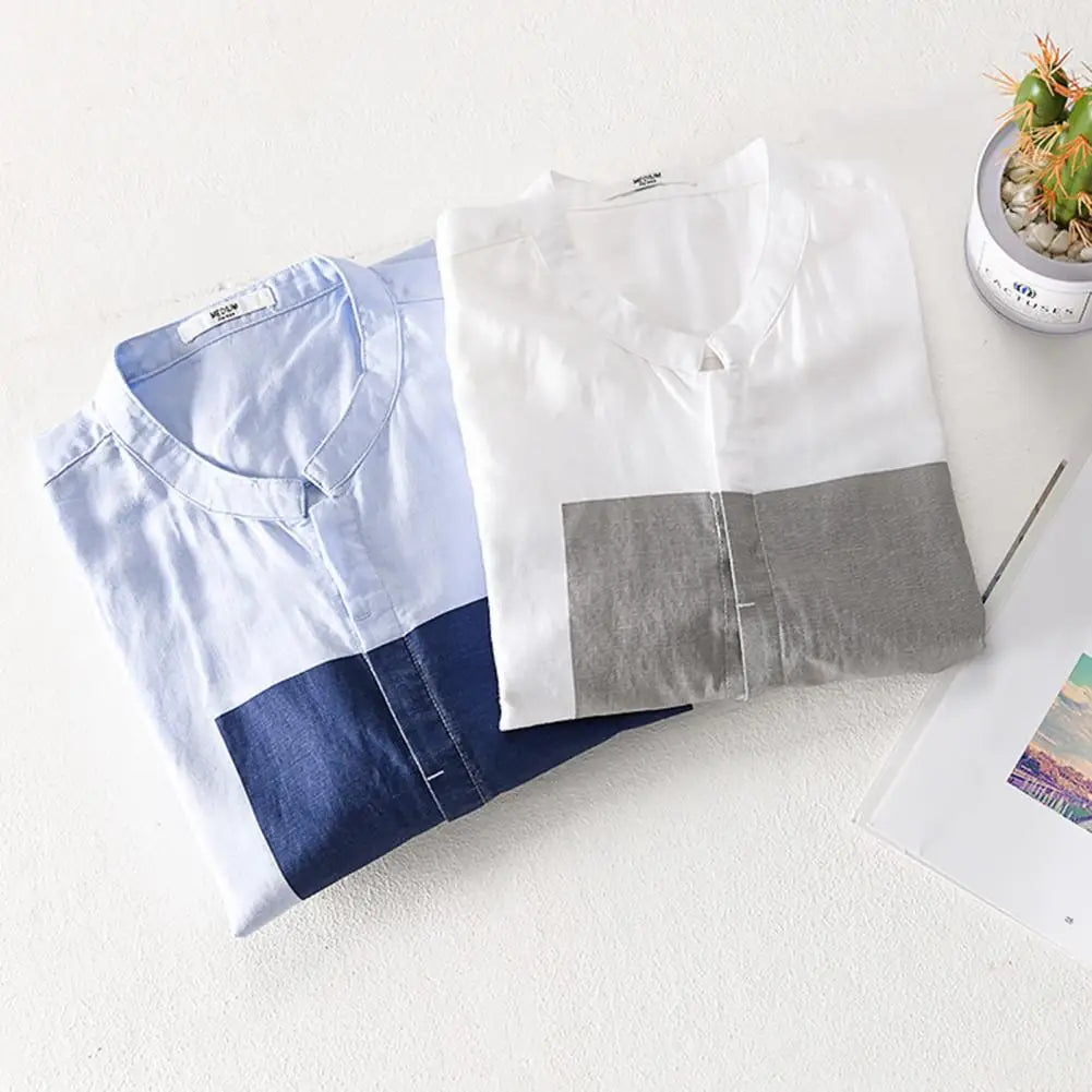 Three-Quarter Sleeve Button-Up Shirt