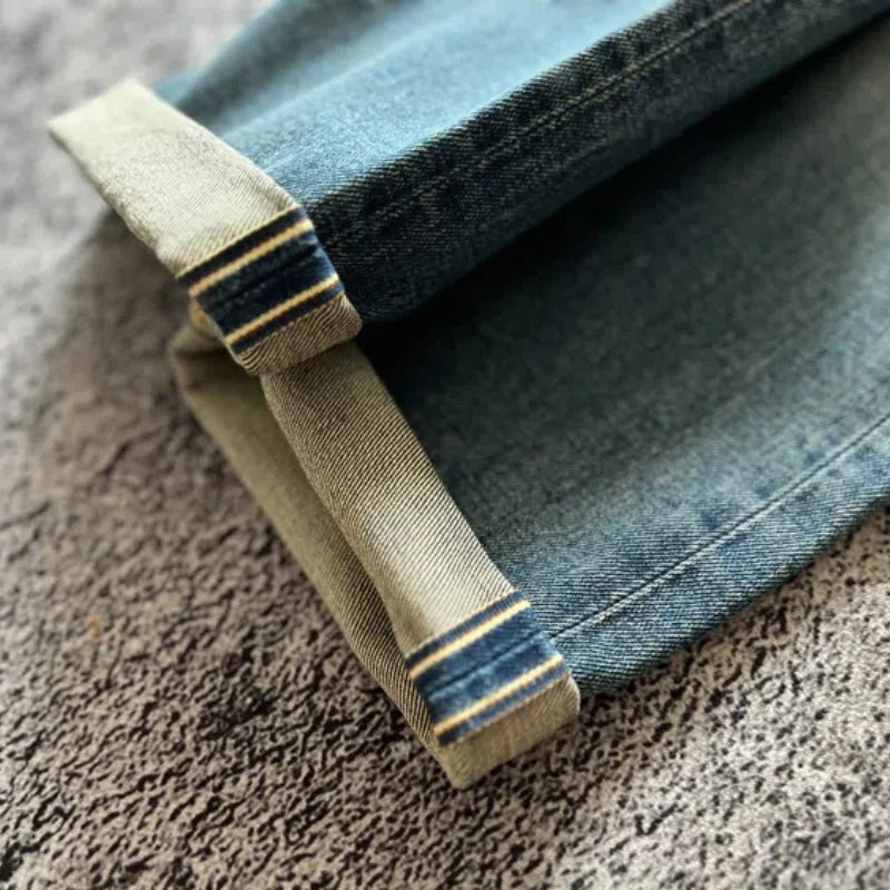 Classic Blue Cotton Denim Jeans