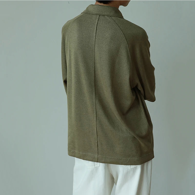 Solid Color Loose Men's Polo Shirt