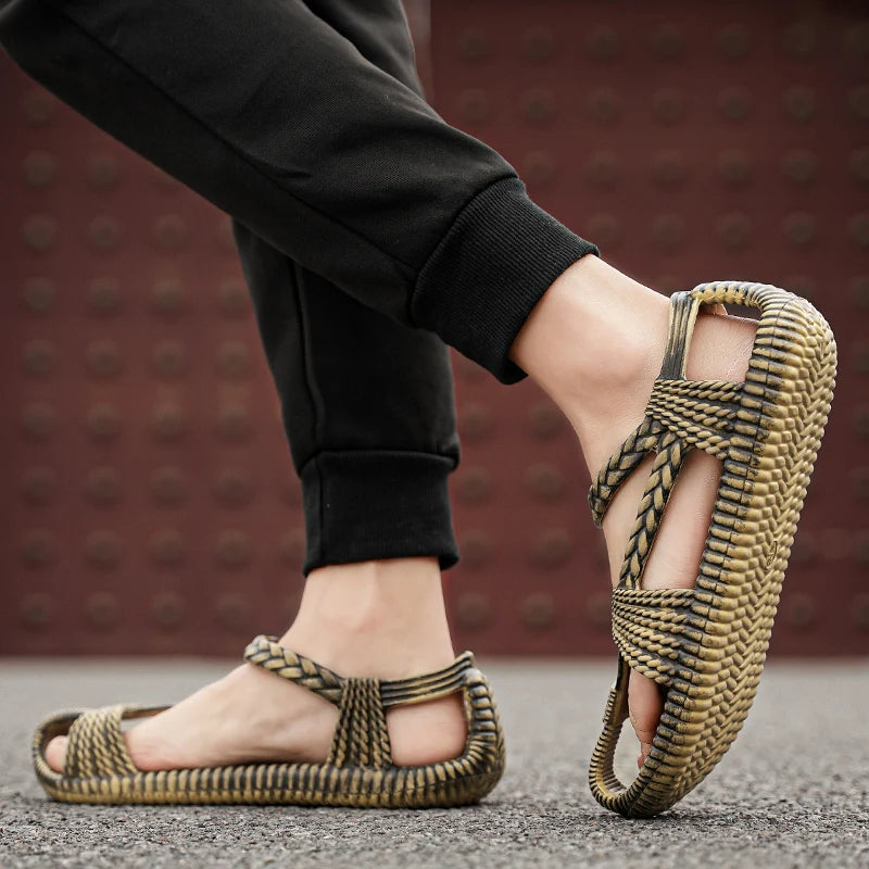 Woven Pattern EVA Gladiator Sandals