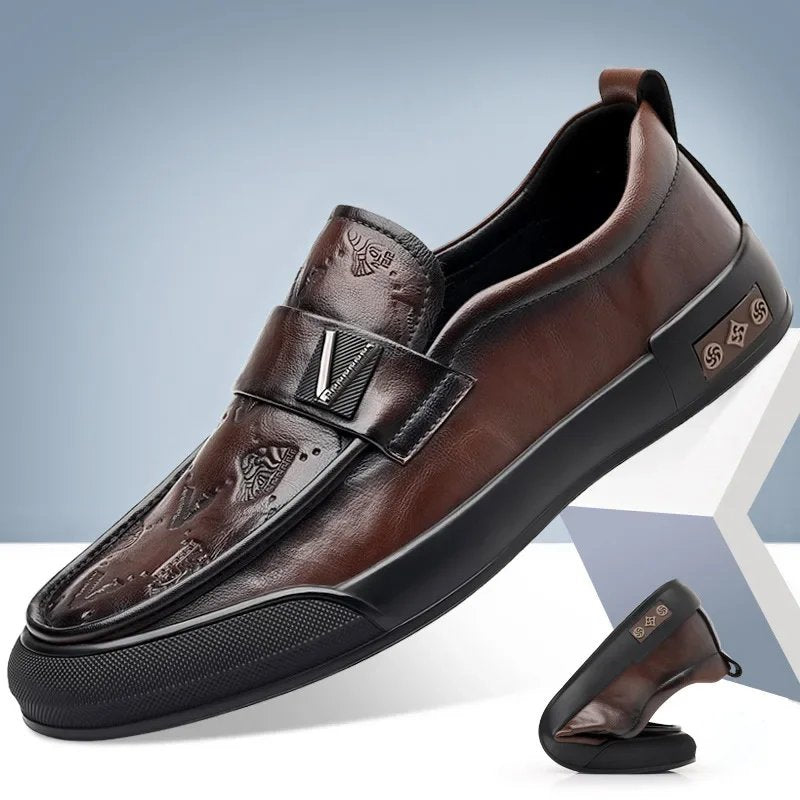 Sophisticated Embossed Leather Loafers