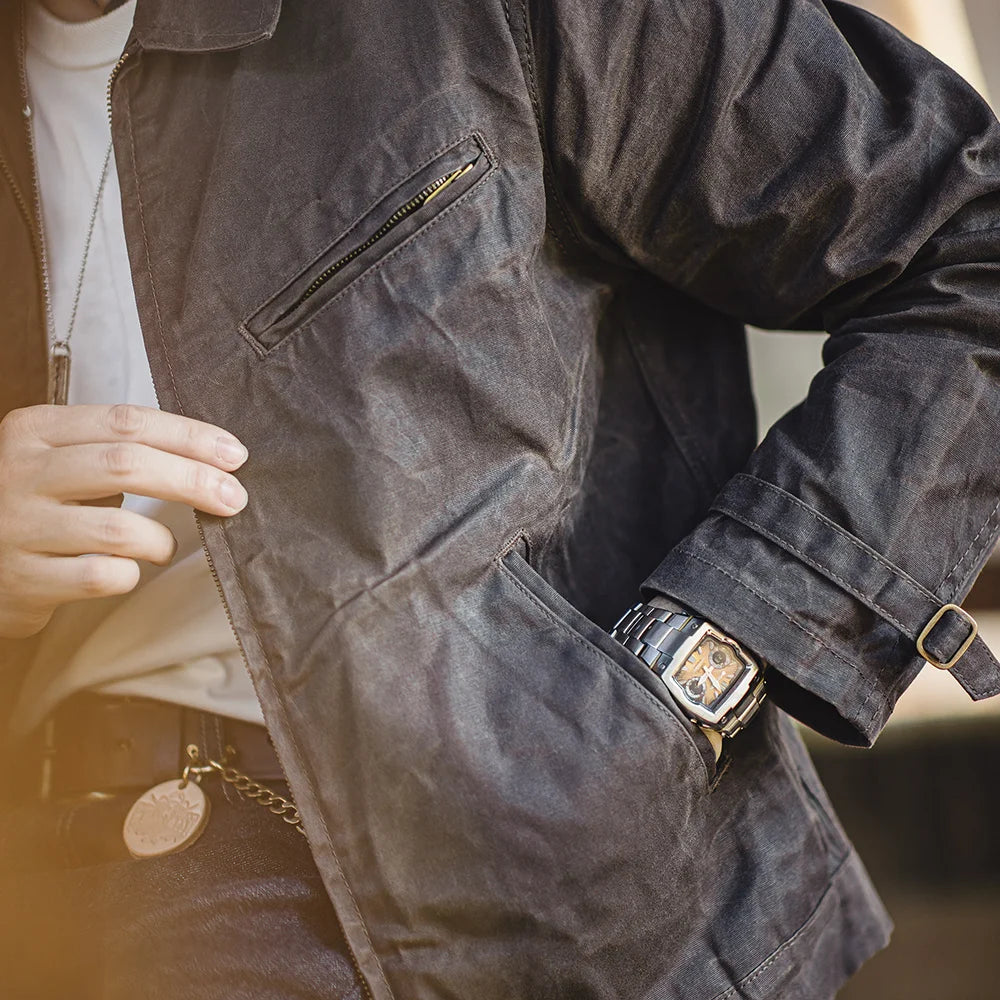 Retro Oiled Wax Style Jacket