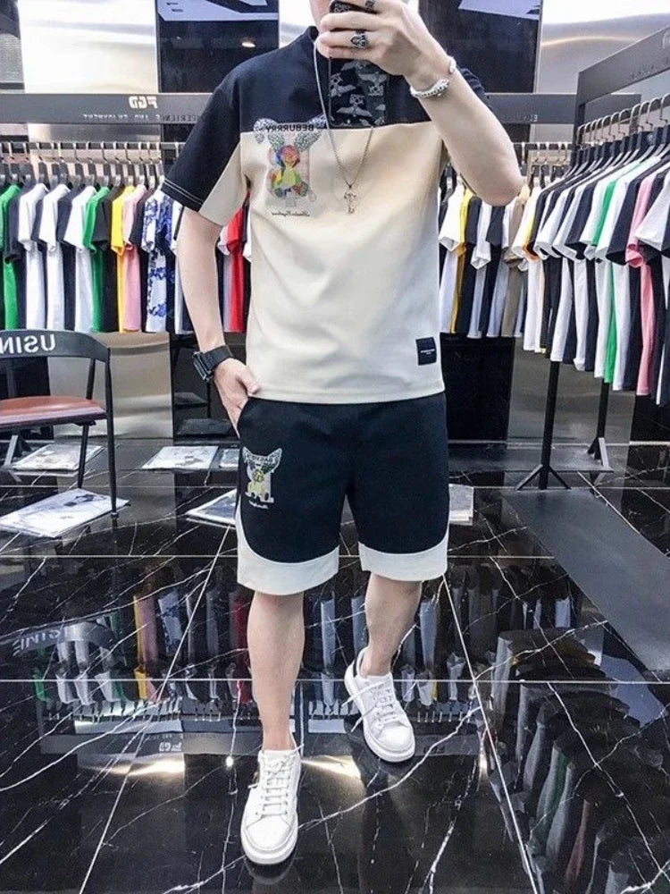 Graphic Rabbit T-Shirts Shorts Set