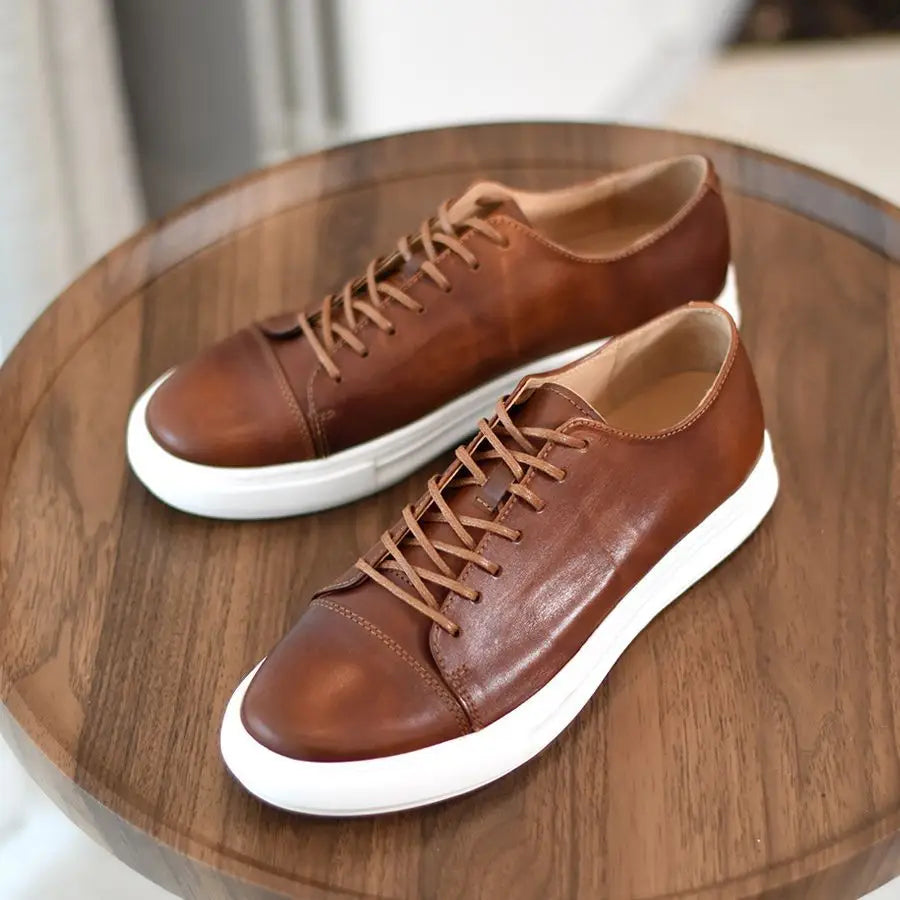 Top Layer Genuine Leather Sneakers