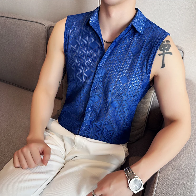 Hollow Geometric Lace Comfortable Vest