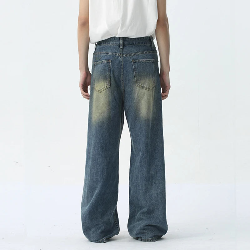 Pocket Zipper Casual Loose Jeans