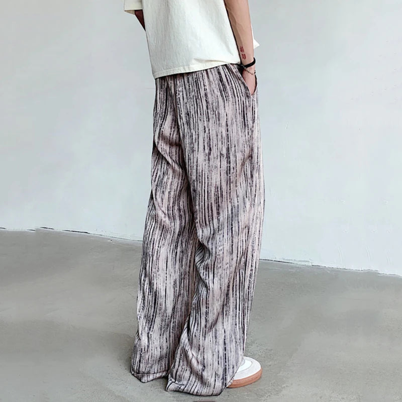 Casual Tie Dyed Wide Leg Pants