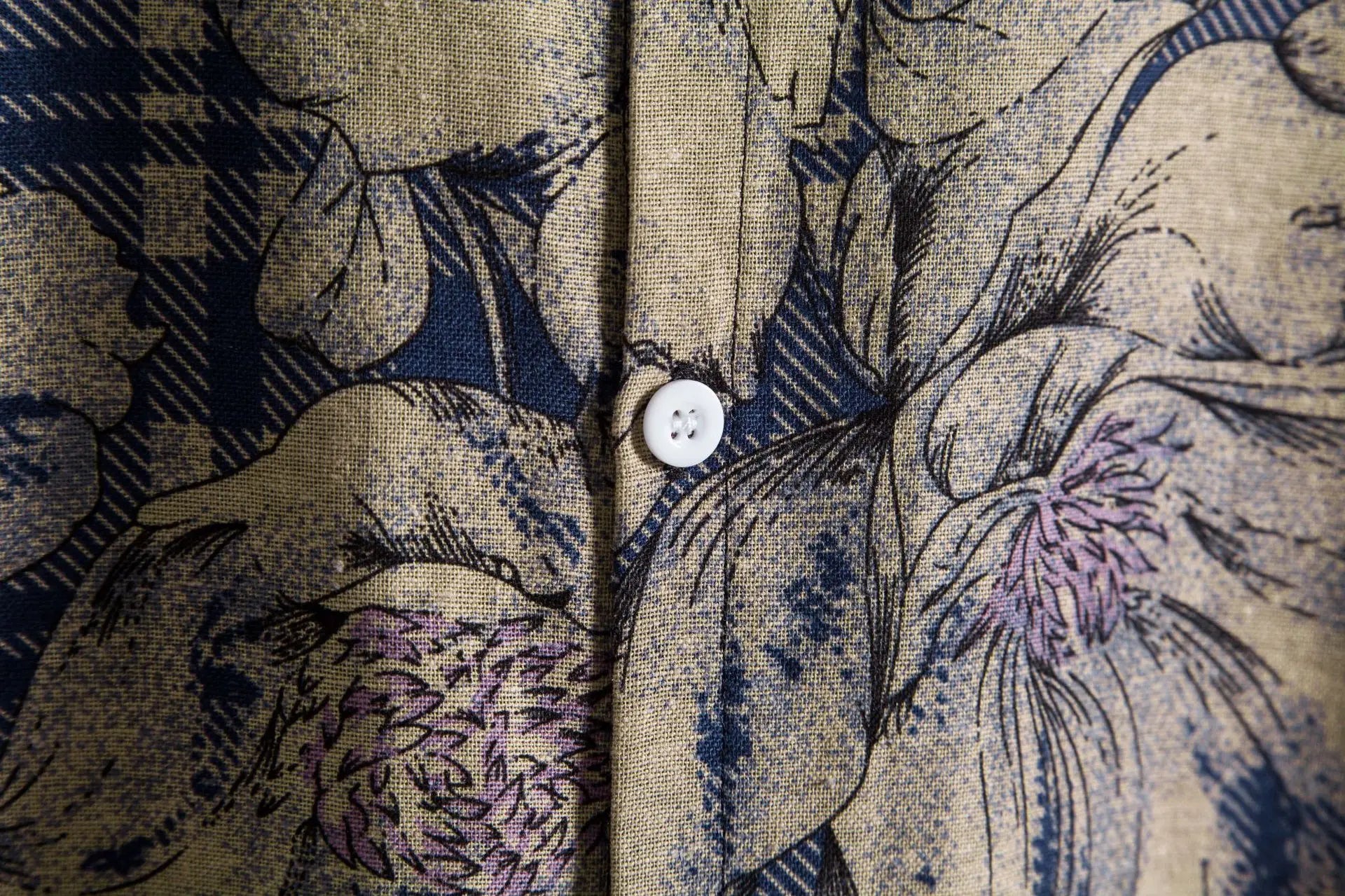 Printed Pattern Single-Breasted Shirt