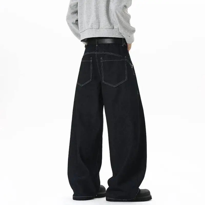 Color Metal Decor Wide Leg Jeans