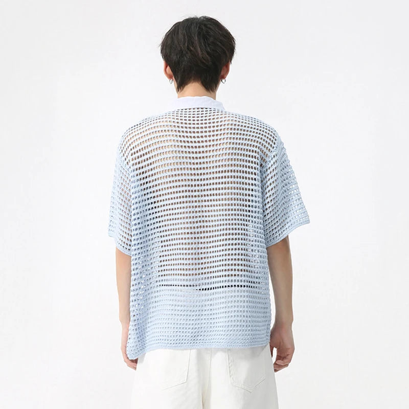 Casual Breathable Hollow Out Shirt