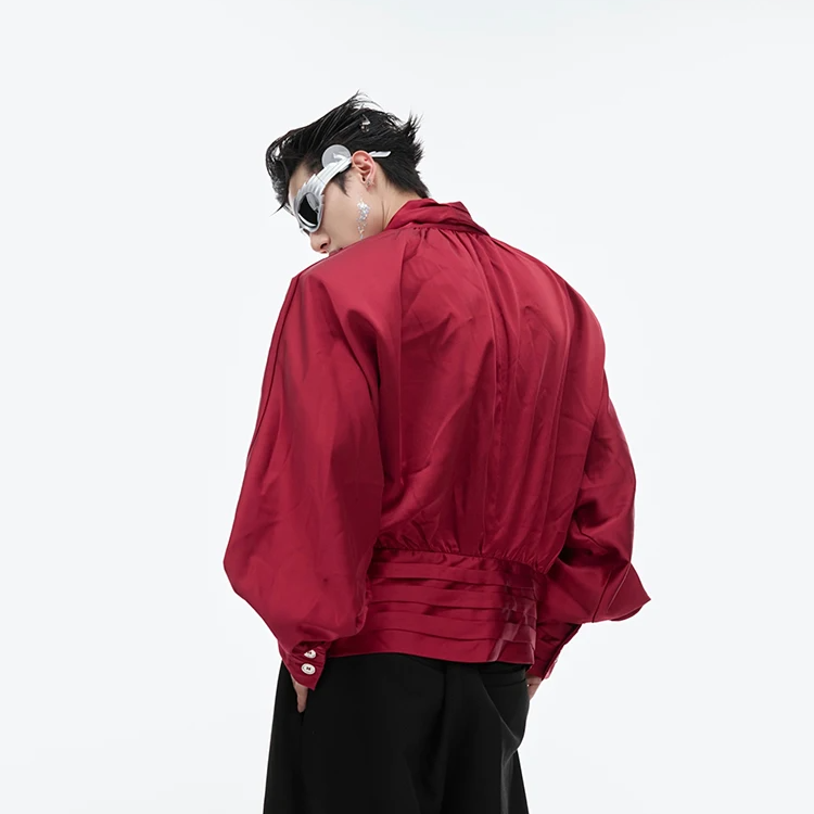 Solid Oversized Flowy Plaid Blouse Shirt