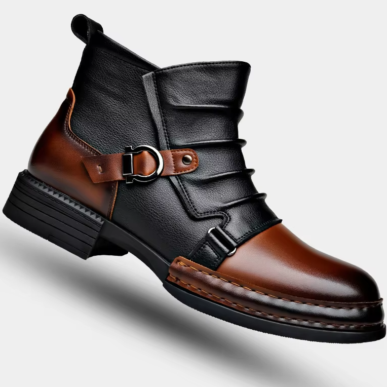 Retro Zipper Motorcycle Men's Boots