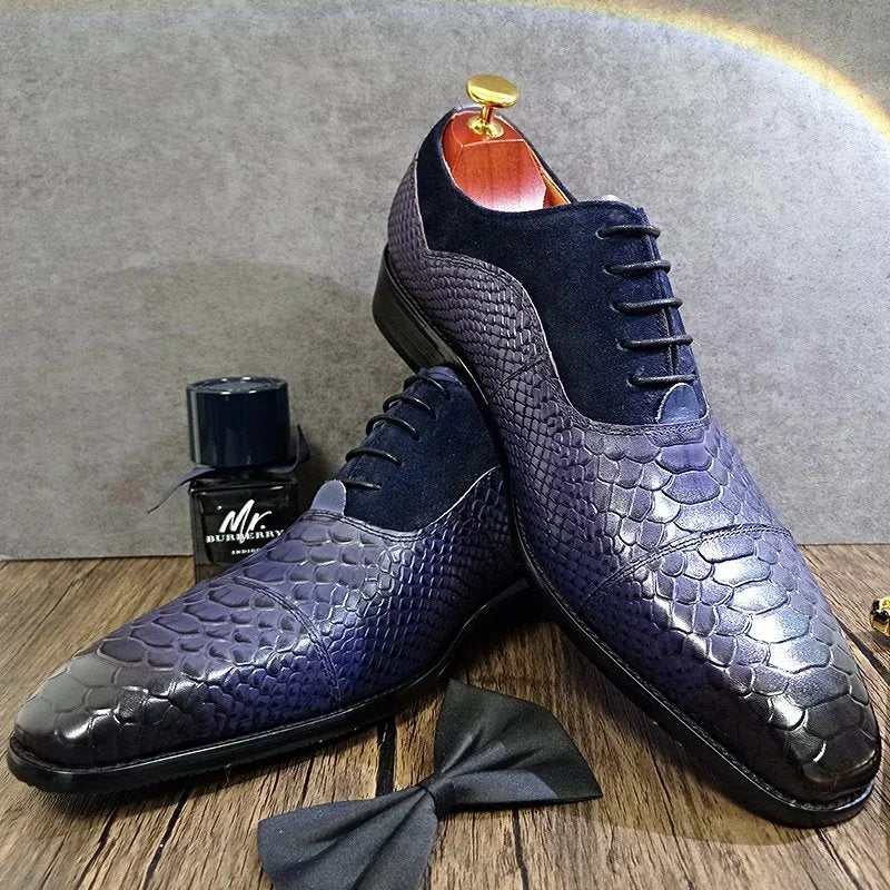 Formal Suede and Leather Oxfords Shoes