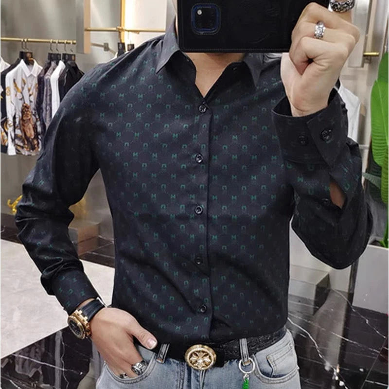 Casual Fashion Geometric Printed Shirt