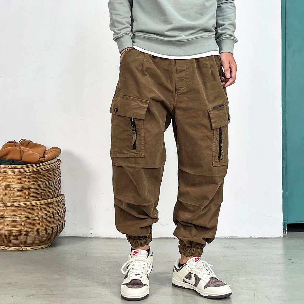 Solid Loose Tactical Cargo Pants