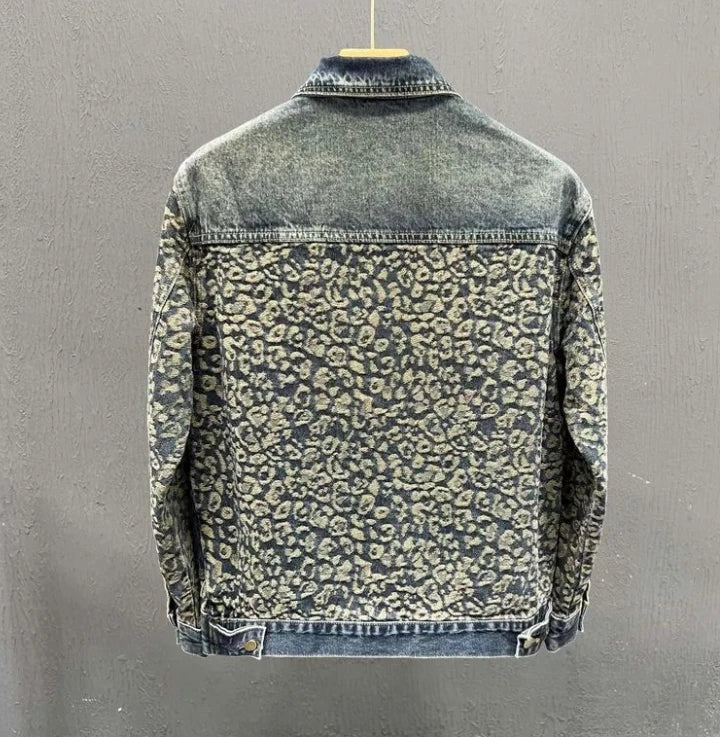 Patchwork Pattern Men's Denim Jacket
