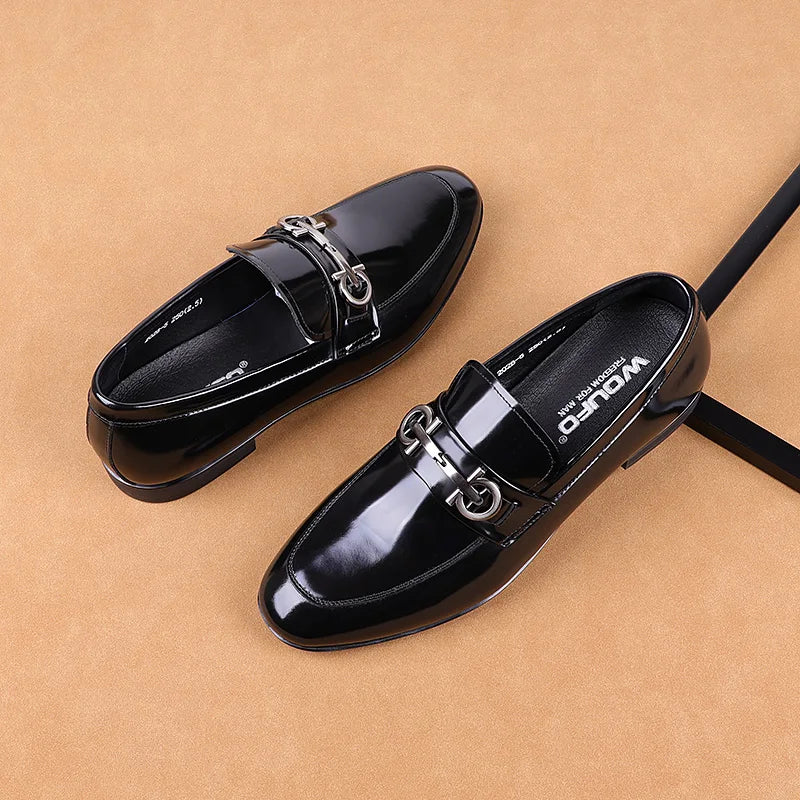 Shiny Elegant Genuine Leather Loafers