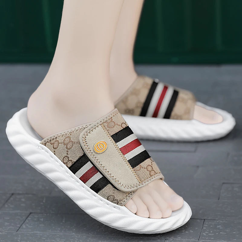 Non-Slip Soft PU Leather Slippers