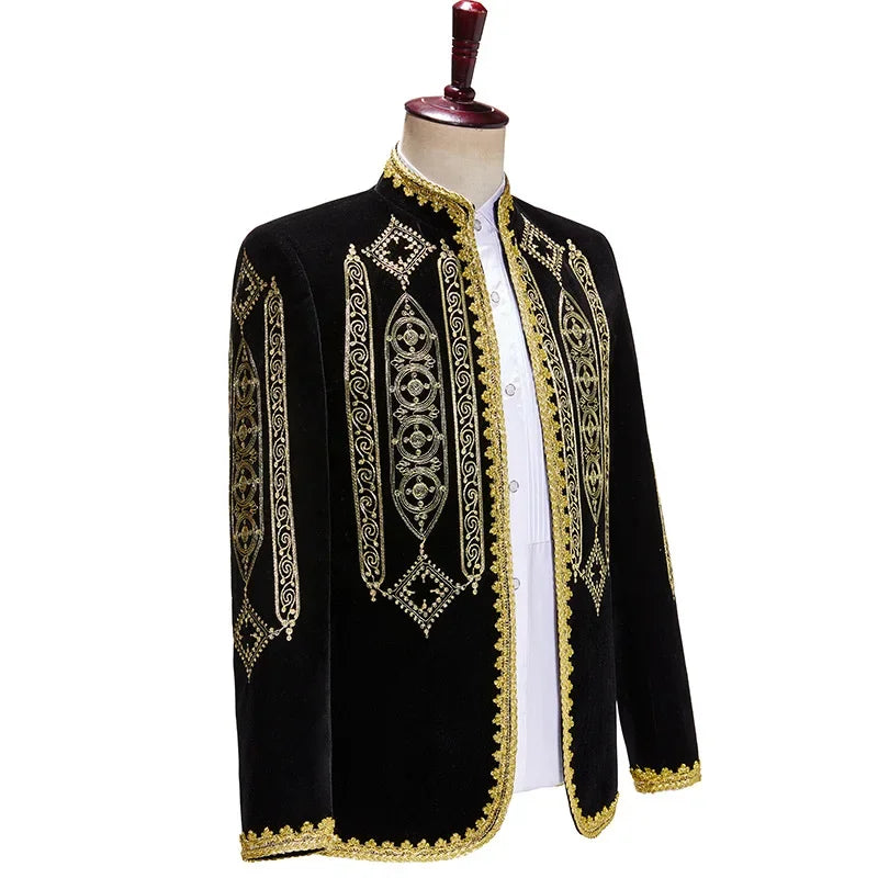 Luxury Embroidered Banquet Party Blazer