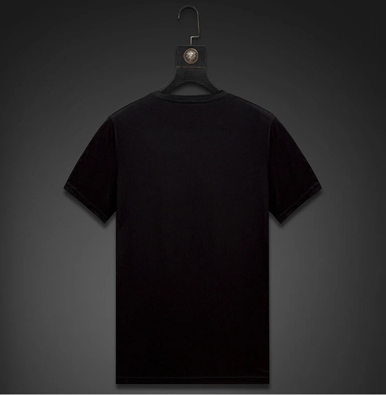 Rhinestone Skull Drill Loose T-Shirt