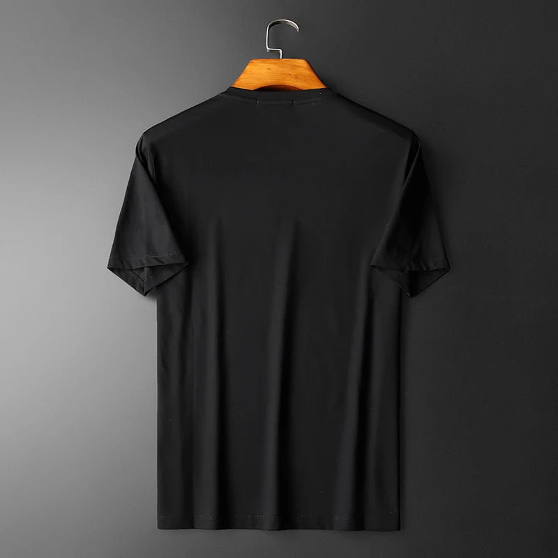 Rhinestone Animal Printed Round Neck T-Shirt