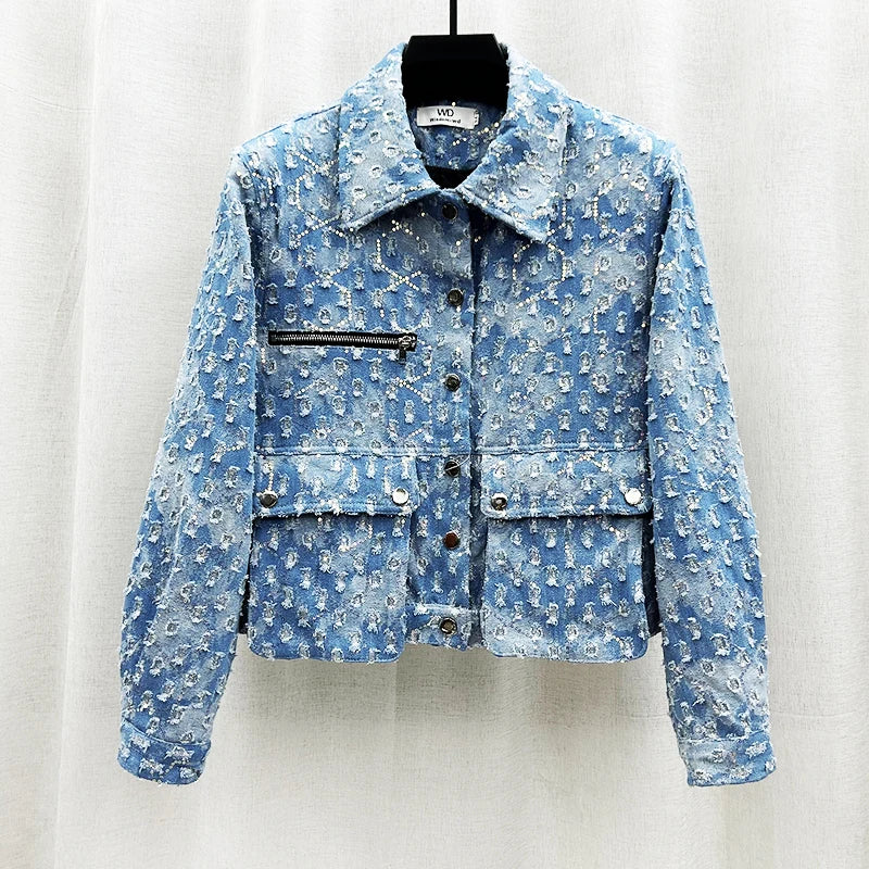 Vintage Sequin Denim Jacket