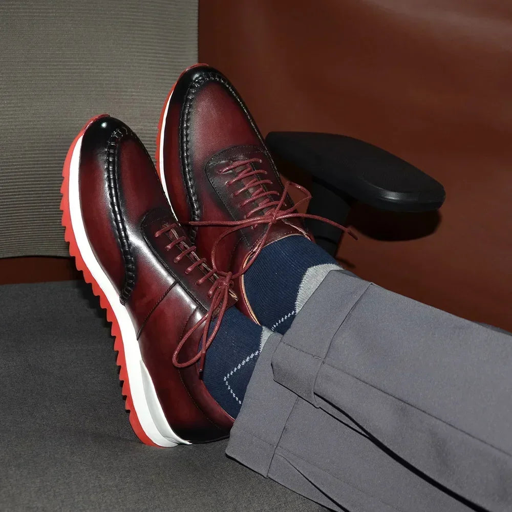 Red Sole Genuine Leather Men's Shoes