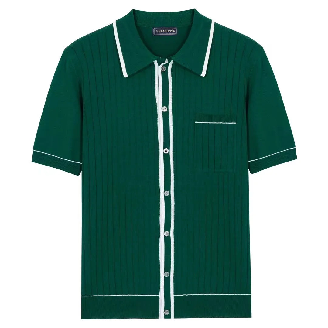 Retro Button-Down Short Sleeve Shirt