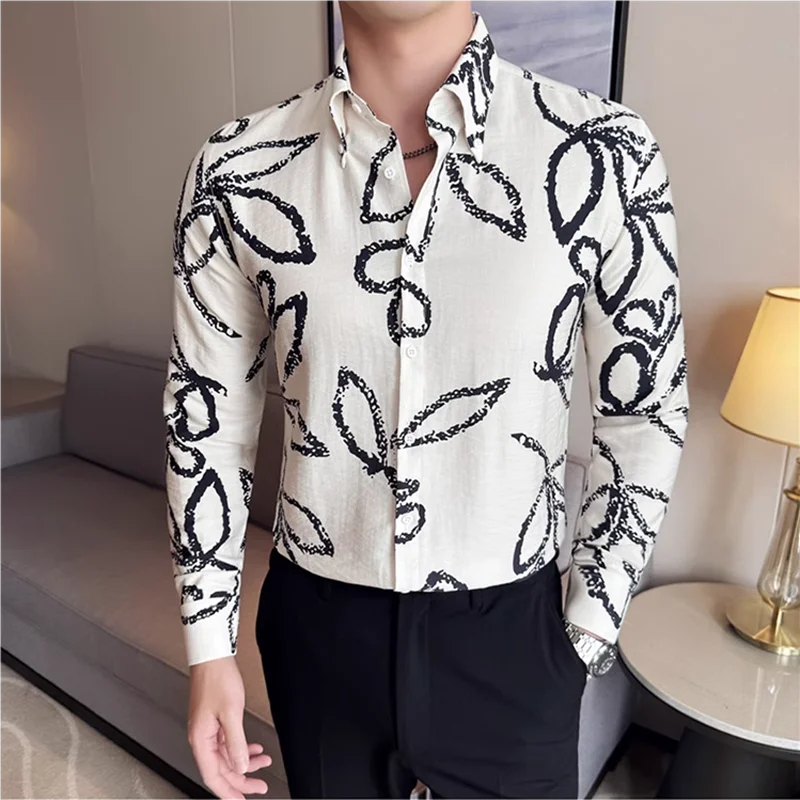 Breathable Floral Printed Men's Shirt