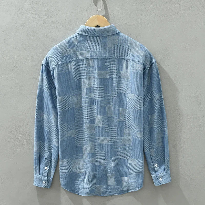 Printed Pattern Single Breasted Viscose Shirt