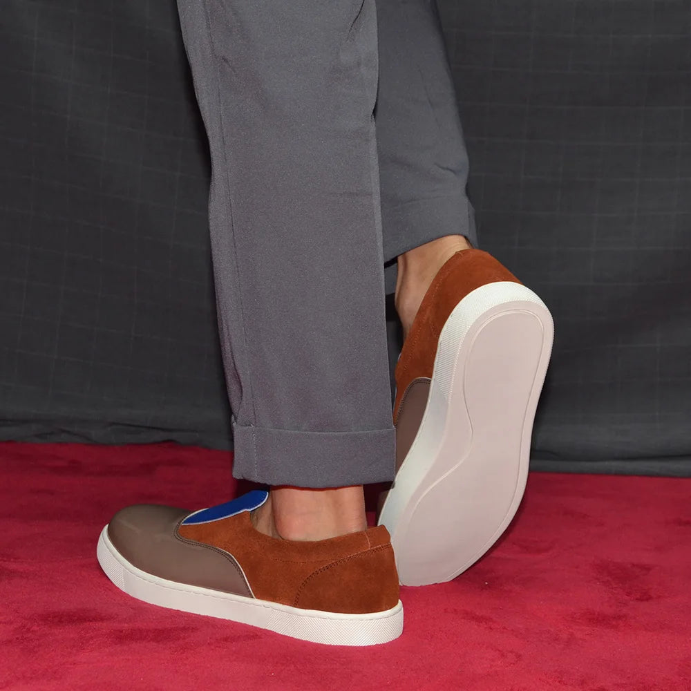 Fashion Colour Block Style Loafers