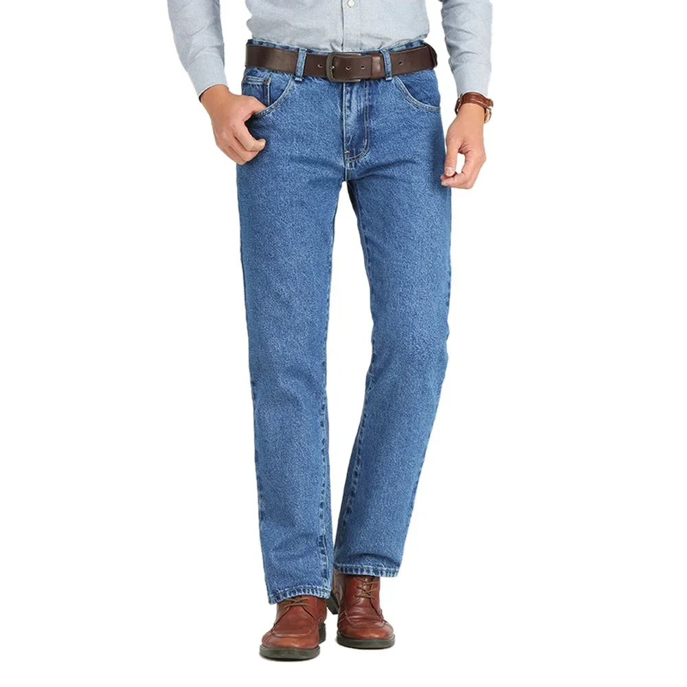 Classic Solid Straight-Fit Jeans