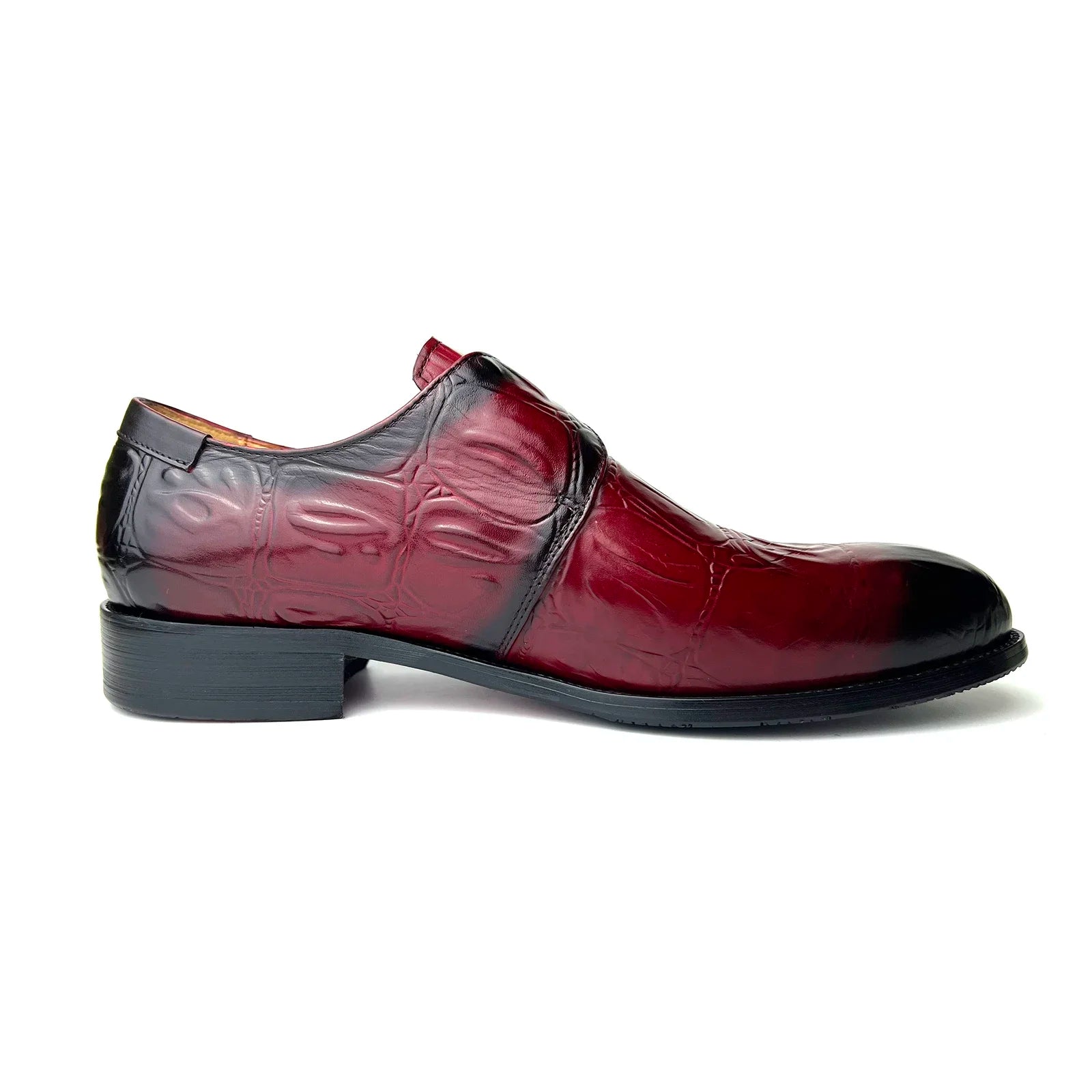 Premium Red Monk Strap Shoes