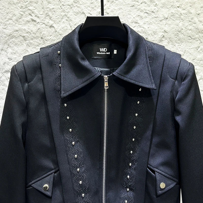 Deconstructed Design Rivet Pattern Jacket