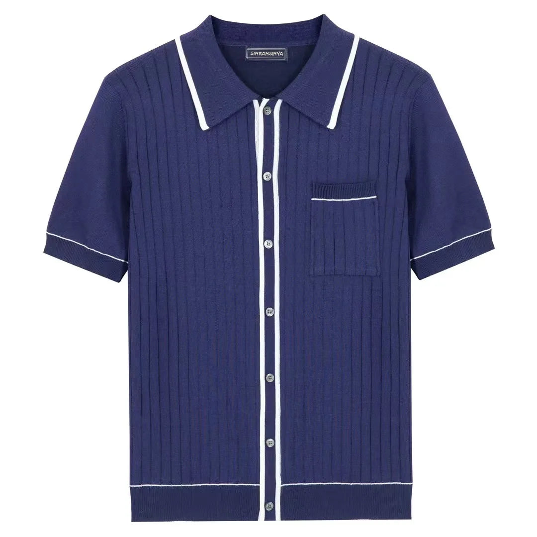 Retro Button-Down Short Sleeve Shirt