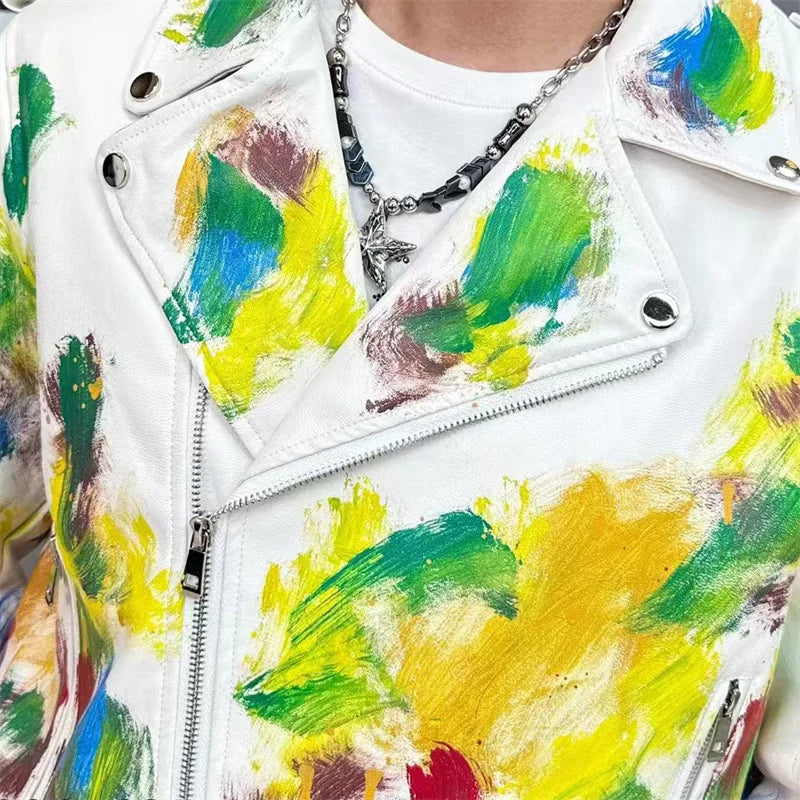 Abstract Paint Printed Jacket