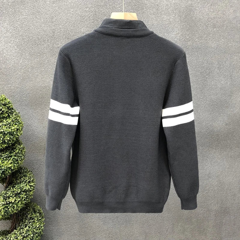 Smart Casual Turn-Down Collar Sweater