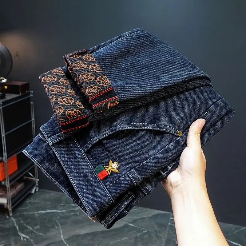 Geometric Printed Bottom Design Jeans