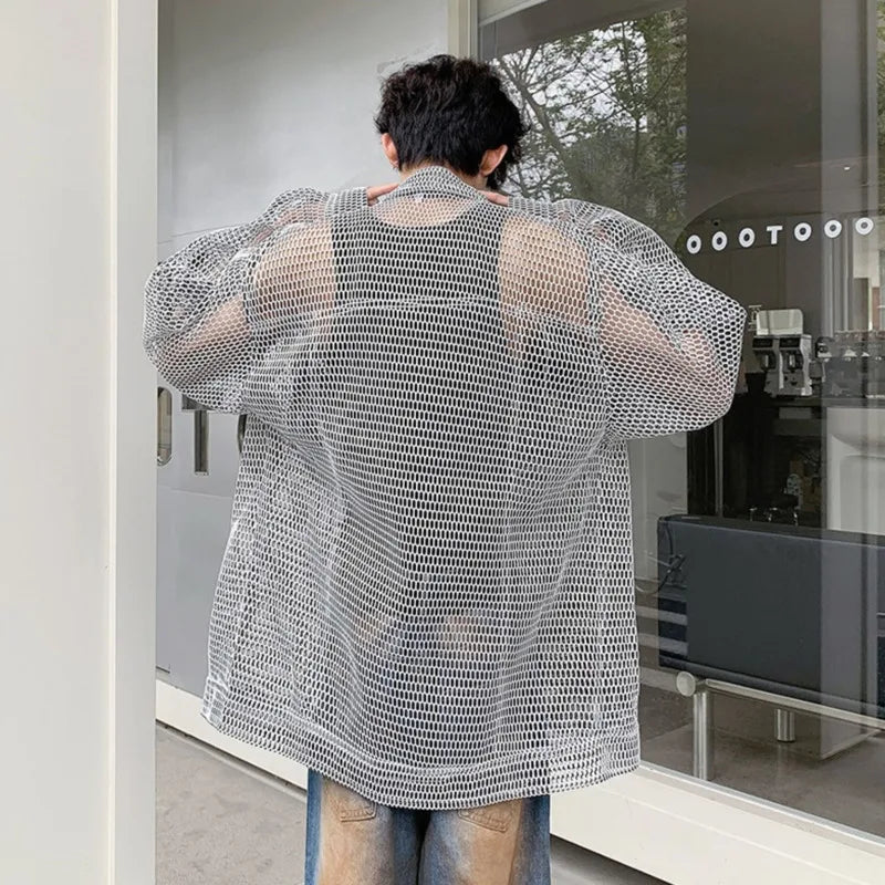 Street Style Hollow Out Zipper Jacket