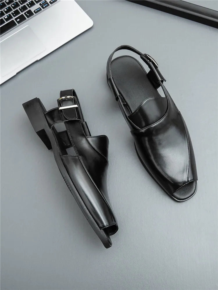 Summer Fashion Peep Toe Buckle Shoes