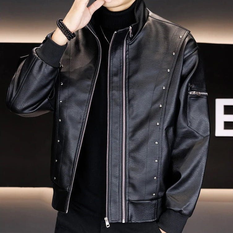 Winter Fleece Warm PU Leather Jacket