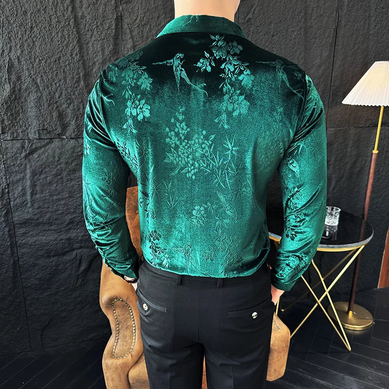 Premium Slim Fit Velvet Shirt