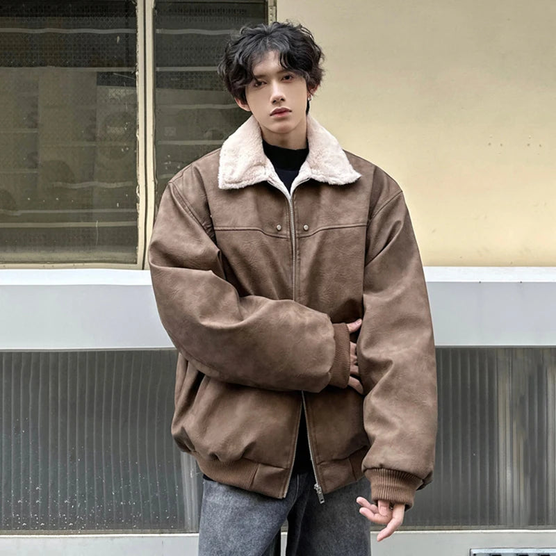 Street Casual Tie-dye Turn-down Jacket