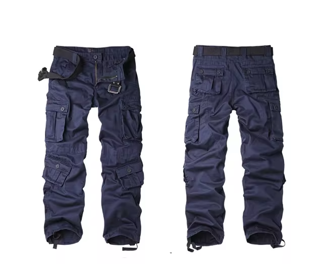 Solid Casual Loose Cargo Pants