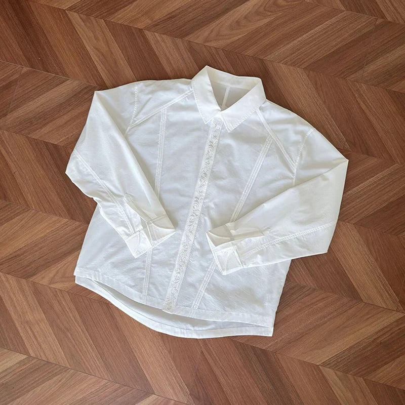 Vintage Embroidery Button Shirt