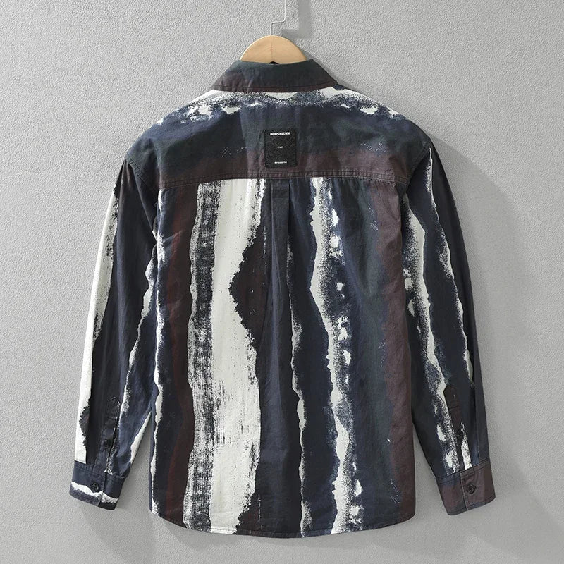 Abstract Color Printed Loose Shirt