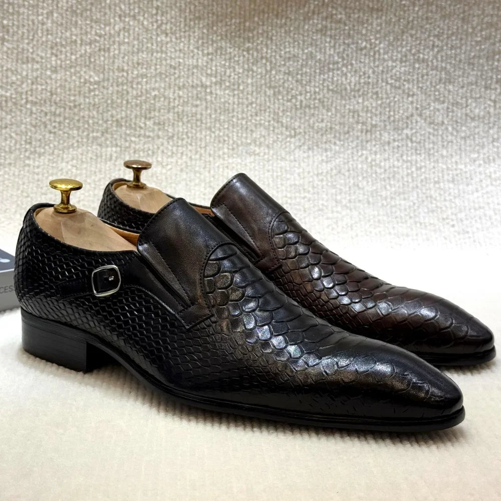 Formal Slip-On Patterned Men Shoes